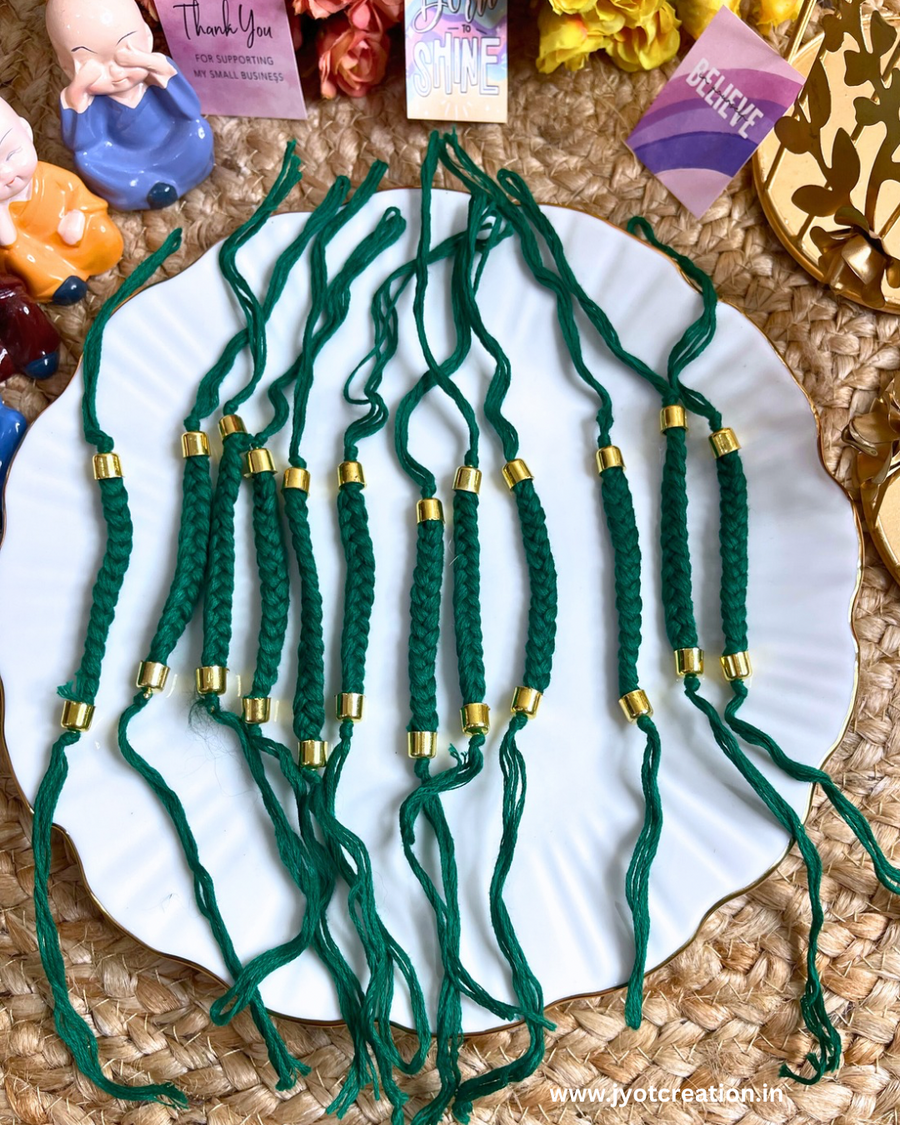 Green Ready Hand Bracelet Thread-E