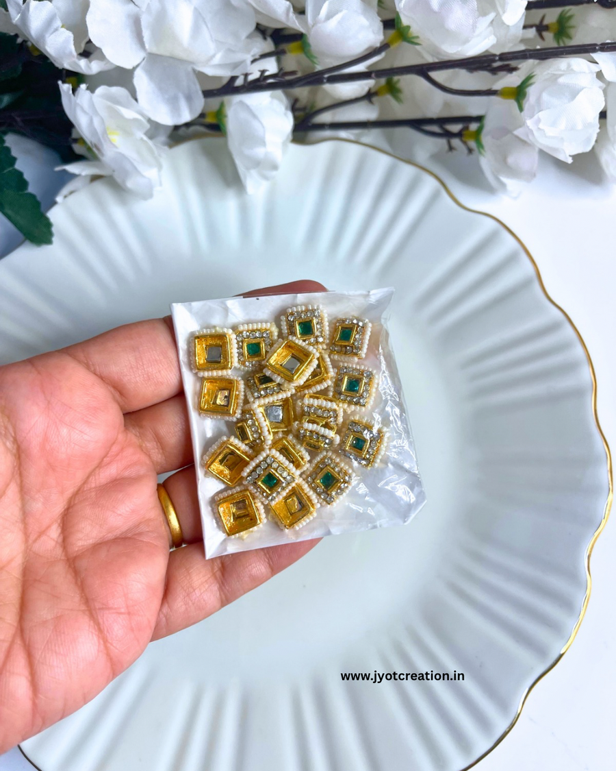 Green Square A.D Stone Kundan