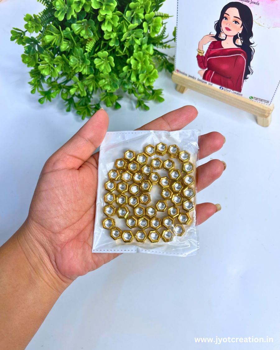 Hexa Meenakari Kundan 50 Pcs Lines