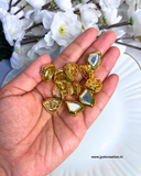 An-Shape Meenakari Backside Jaalidaar Kundan-Pack of 3 Pcs