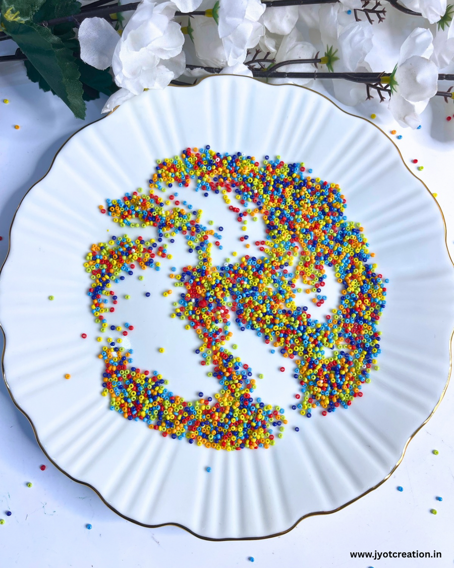 Multicolor Seed Bead With Plastic Box