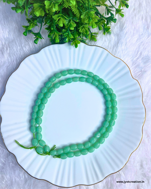 Pastel Green Ruby Bead String
