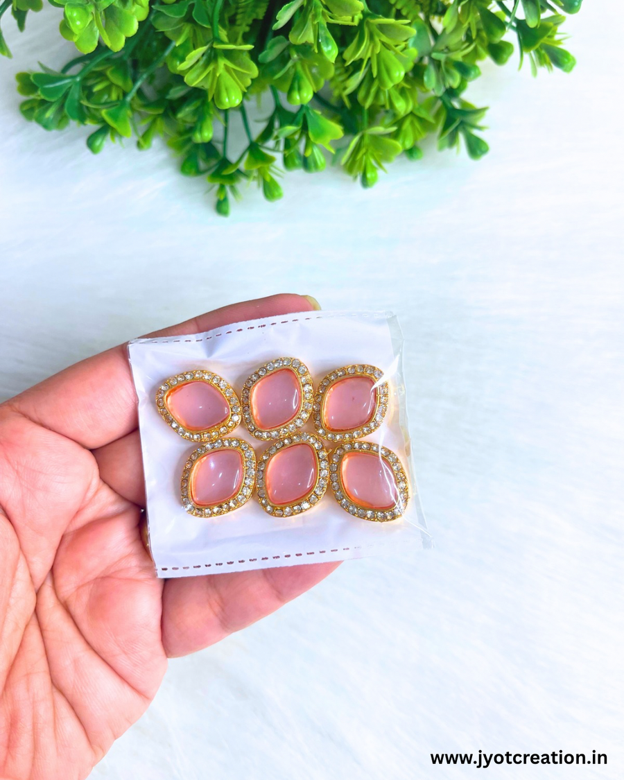 19mm Leaf Shape Monalisa Kundan