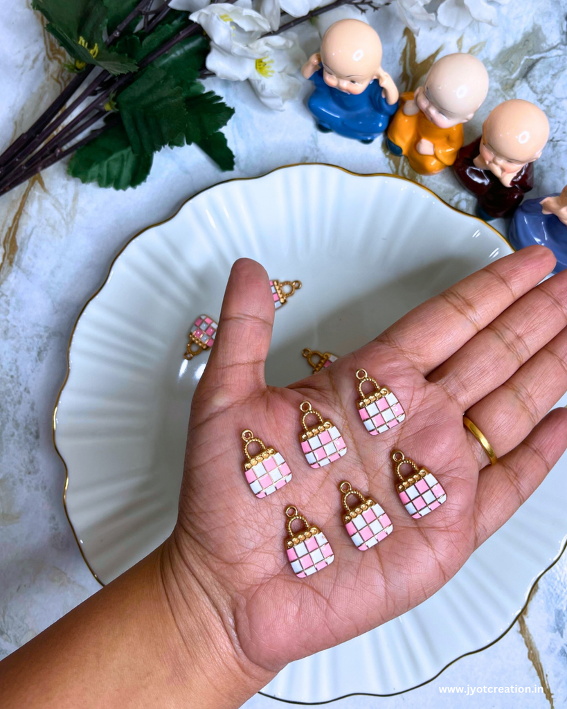 Pink Handbag Charm-Pack of 3 Pcs