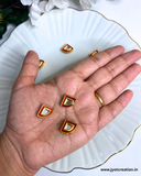 Red Traingle Meenakari Kundan