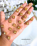 Red Meena Kundan-Pack of 6 Pcs