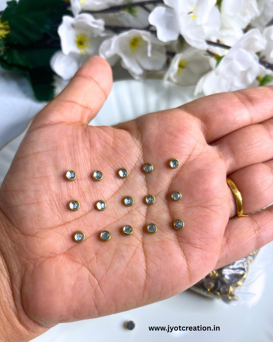 Round Frame Pasting Kundan