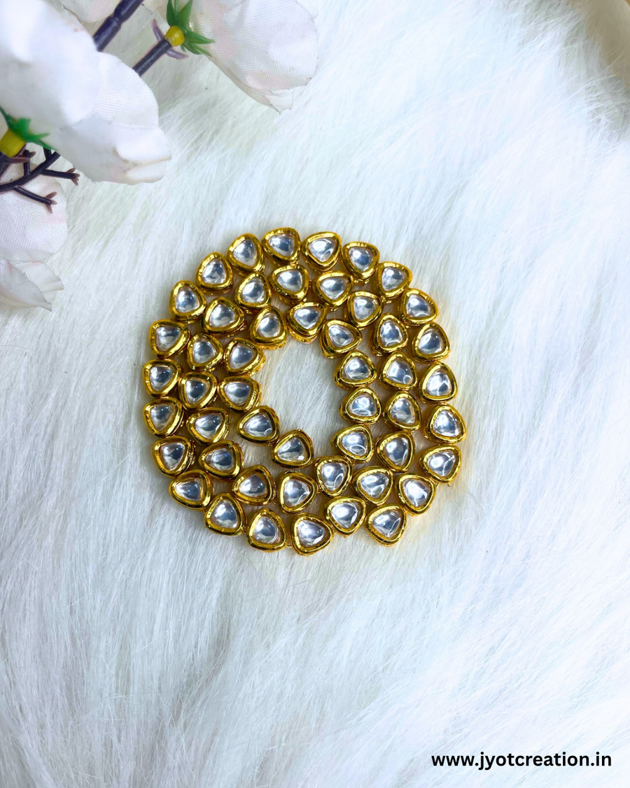 Samosa Shape 50 Pcs Meenakari Kundan
