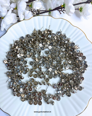 Silver Ball Stud for Earring Making Pack of 100Gram