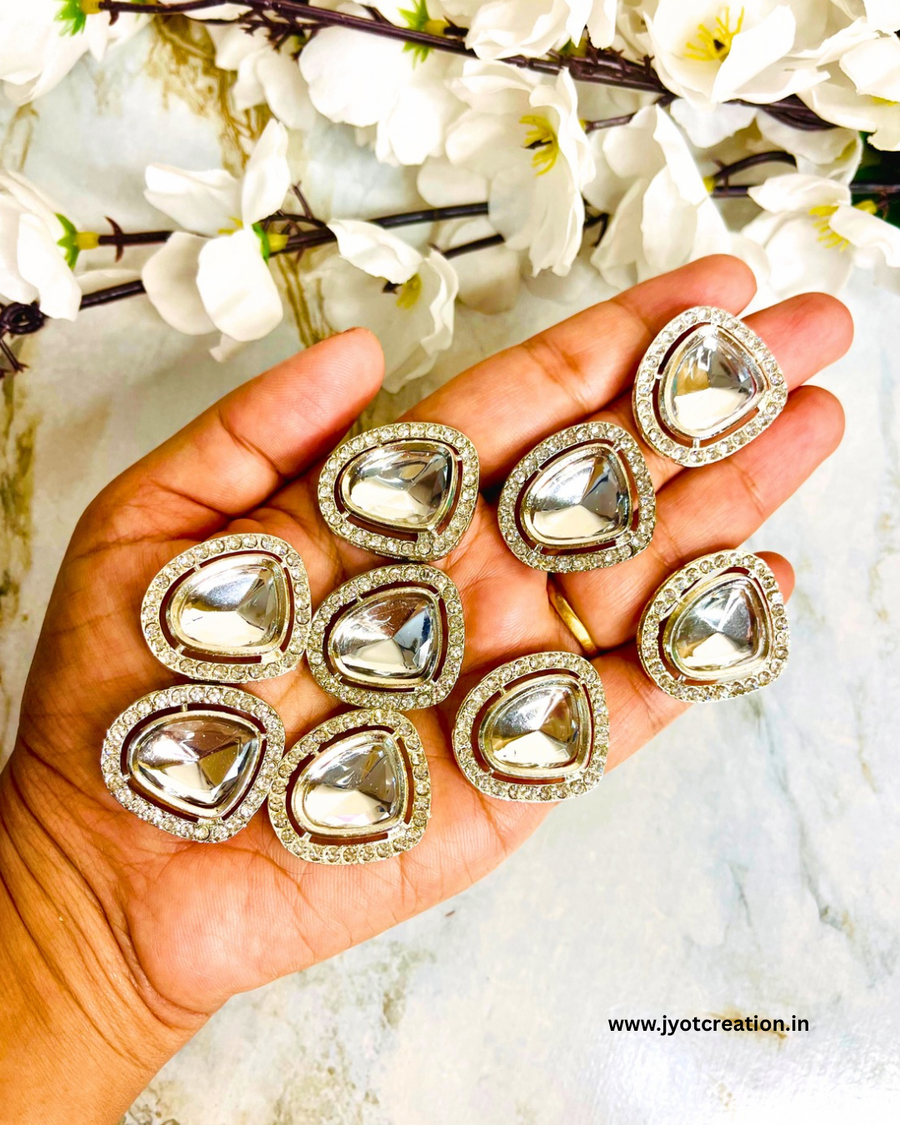 Silver Polki Kundan
