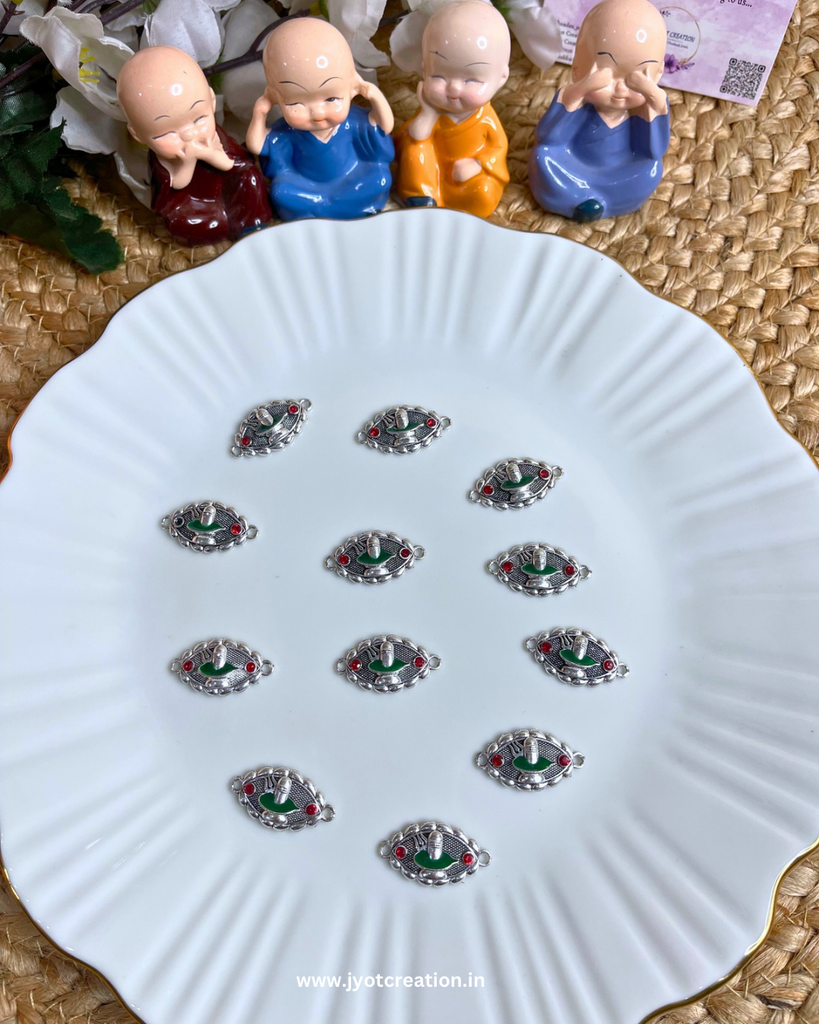 Silver Shivling Rakhi Charm-Pack of 2Pcs