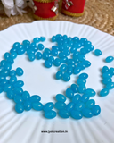 Sky Blue Oval Glass Bead