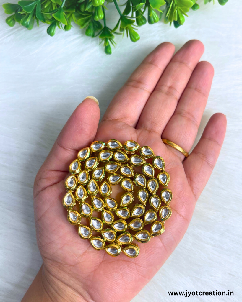 Small Drop 50Pcs Meenakari Kundan Line