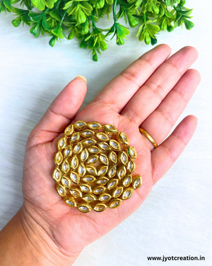 Small Eye Shape 50Pc Meenakari Kundan Line