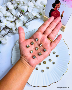 8mm Square Casting Kundan