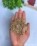 12mm Square 50Pcs Meenakari Kundan Line