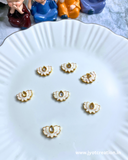 White Lotus Meena Kundan-Pack of 2 Pcs