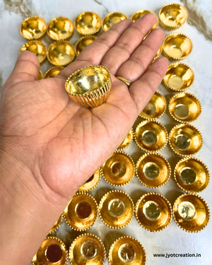 Golden Metal Ktori for Festive Thali Decoration