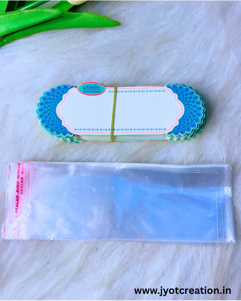 Peacock Theme Rakhi Card With Plastic Cover