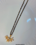 White Makhi Kundan Short 18 inch Single Line Mangalsutra