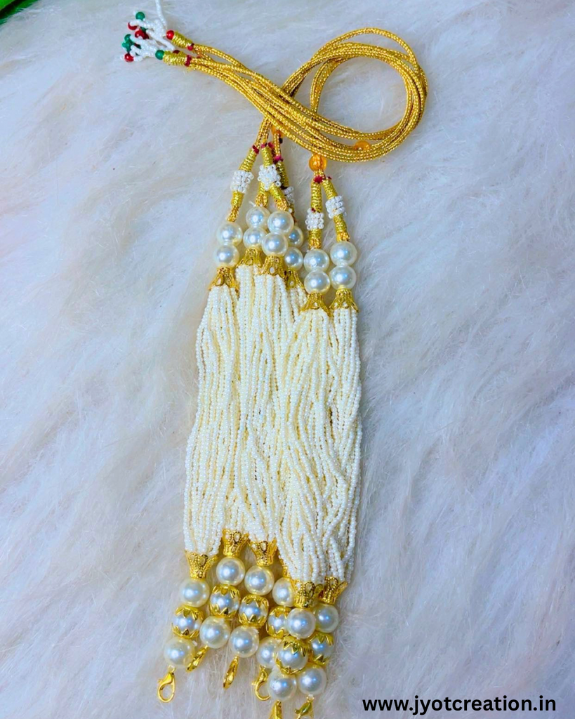 Premium Seed Bead Pearl Detailing Necklace Backrope