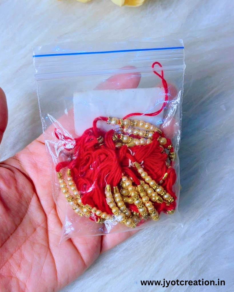 Readymade 2 Sided Beaded Rakhi Thread