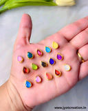 Drop Golden Base Kundan, 6*4mm in 14 Colours