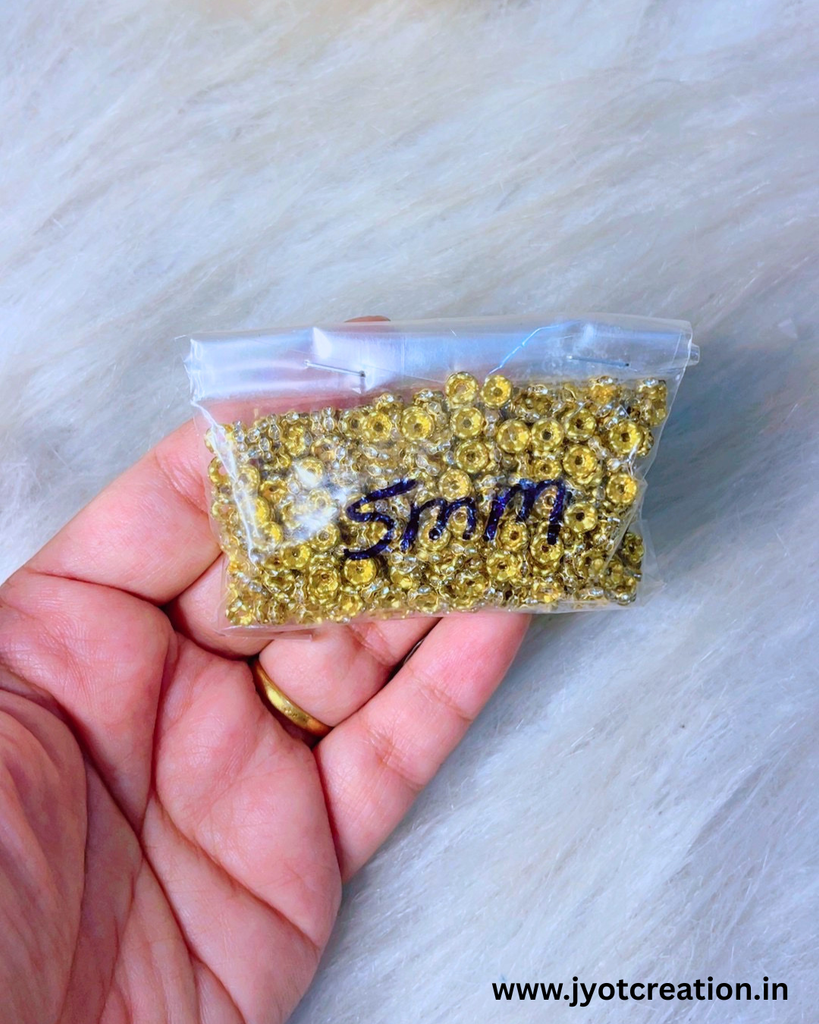 5mm Premium Golden With Silver Rhinestone Spacer