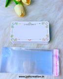 Designer White With Golden Outline Card With Transparent Bags