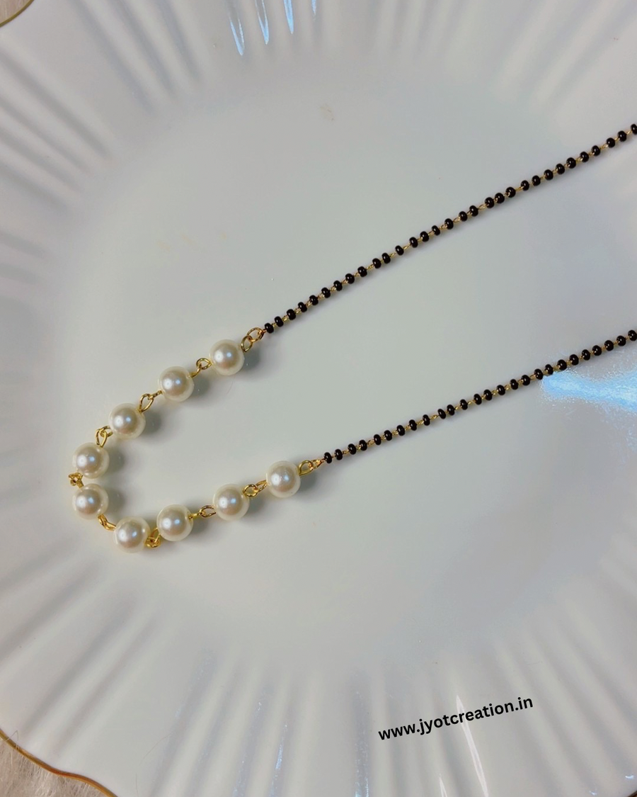 OffWhite Pearl Bead 18 inch  Mangalsutra