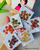 Flower Shape Invisible A.D Stone Pendants in 7 Stunning Colours