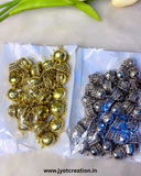 Lightweight Golden & Silver Metal Jhumka With Ghungroo Hanging