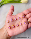 Drop Golden Base Kundan,10*8mm in 14 Colours