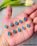 Drop Golden Base Kundan,10*8mm in 14 Colours
