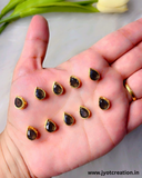 Drop Golden Base Kundan, 6*4mm in 14 Colours