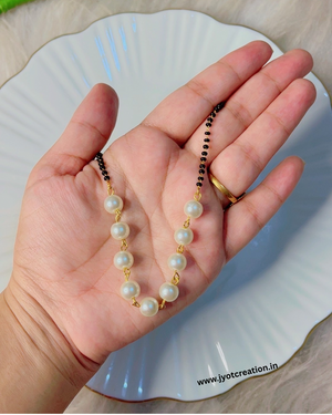 OffWhite Pearl Bead 18 inch  Mangalsutra