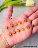 Drop Golden Base Kundan,10*8mm in 14 Colours